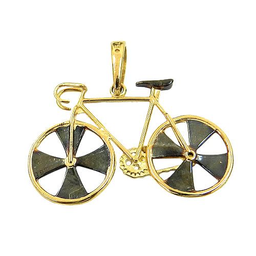 Pingente Bike em Ouro 18K