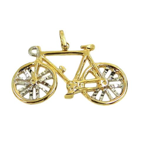 Pingente Bicicleta em Ouro 18K