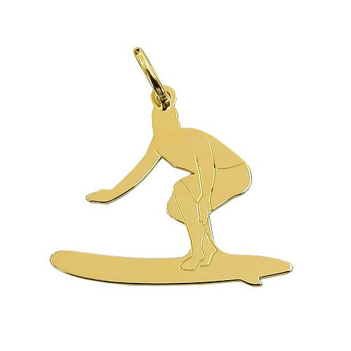 Pingente Surfista de Ouro 18K 750