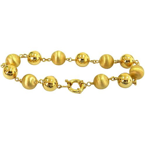 Pulseira de Bola em ouro 18k Feminina 11g 10.0mm