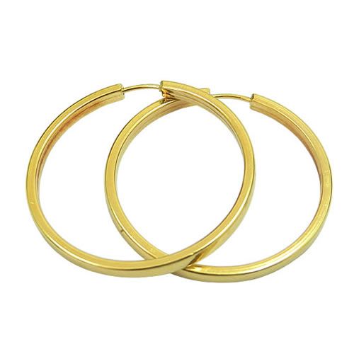 Argola Africana em Ouro 18K Polida