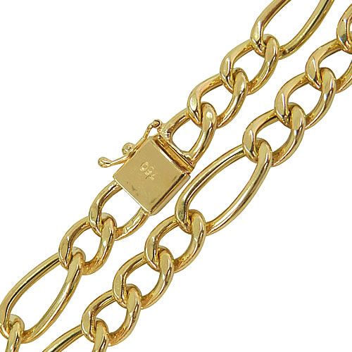 Corrente em Ouro Masculina Fígaro 18g