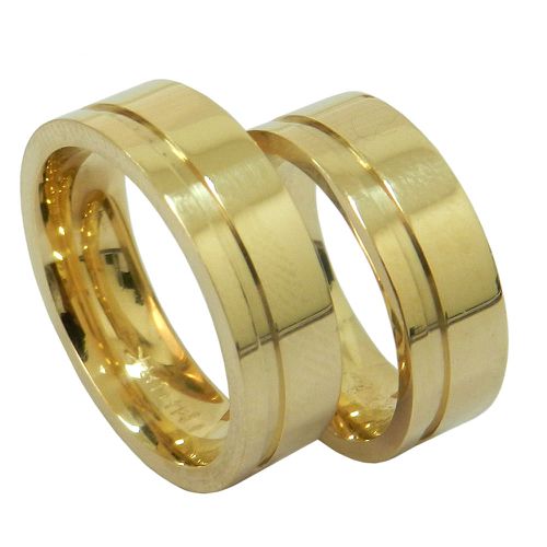 Aliança Grossa em Ouro 18k 0,750 com 6.0x2.0mm