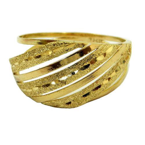 Anel de Ouro Feminino Diamantado