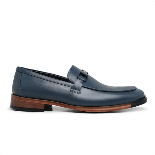 Sapato Social Loafer Bernard Couro Marinho - Bern... - Bernotte