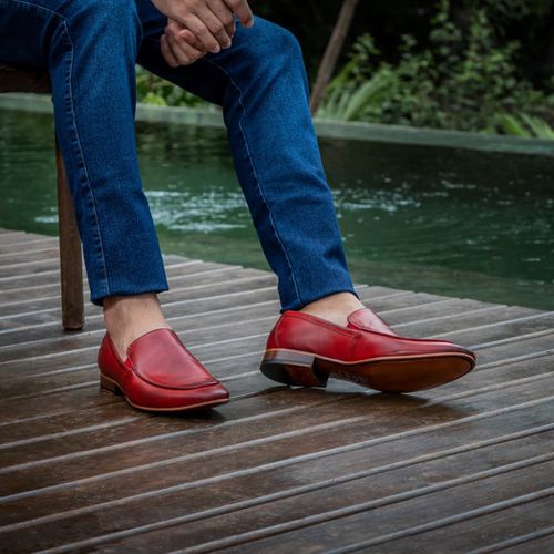 Mocassim Masculino Loafer Vincenzo Red - Vincenzo- - Bernotte