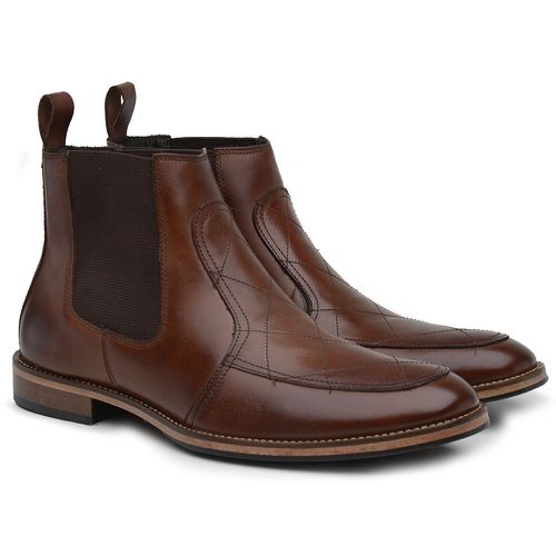 Bota Chelsea Masculino Couro Havana - Jordan-1 - Bernotte
