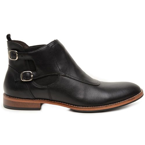 Bota Chelsea Masculina Couro Pelica Preto - Varese - Bernotte