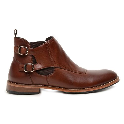 Bota Chelsea Masculina Couro Pelica Tabaco - SALDO... - Bernotte