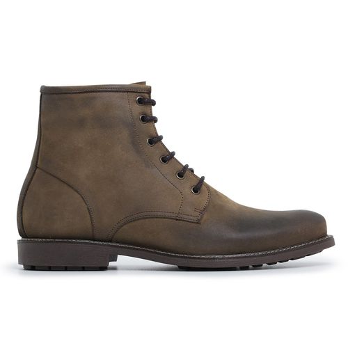 Bota Coturno Masculina Couro Cinza - Renzo-3 - Bernotte