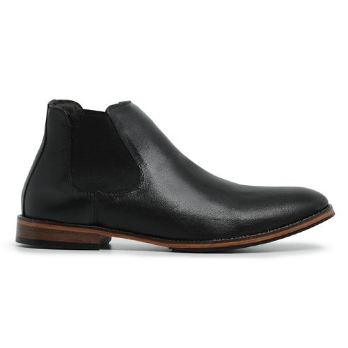 Bota Chelsea Masculina Couro Pelica Preta - saldo... - Bernotte