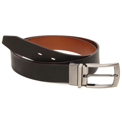 Cinto Dupla face Em Couro legitimo Premium Preto /... - Bernotte