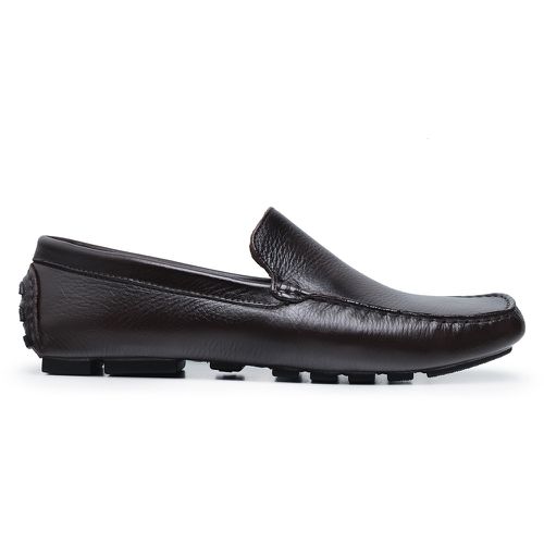 Mocassim Masculino Drive Masculino Couro Cafe - c... - Bernotte