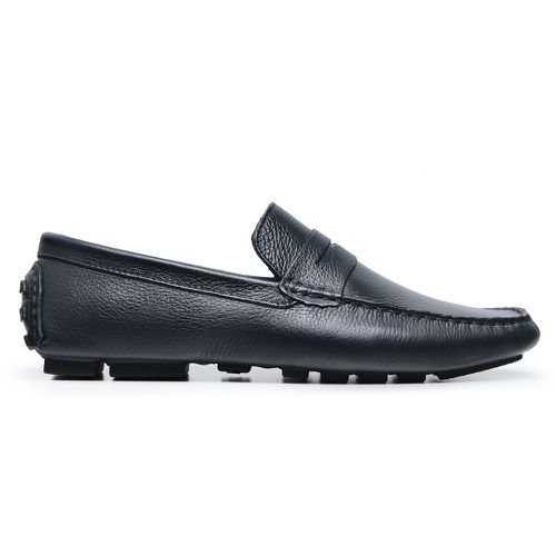 Mocassim Drive Masculino Couro Preto - Matteo-1 - Bernotte