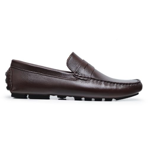 Mocassim Drive Masculino Couro Cafe - matteo -1 - Bernotte