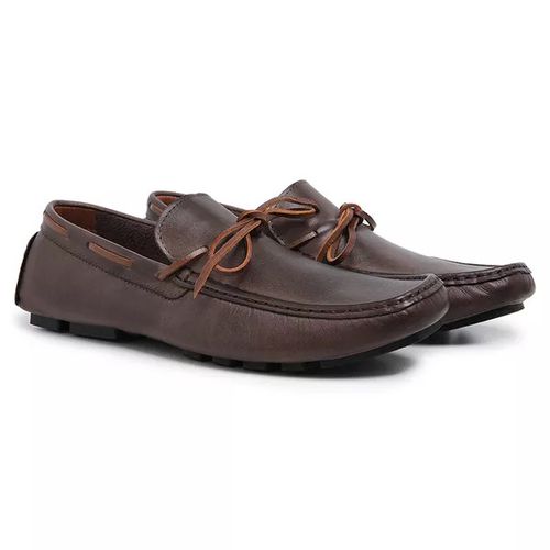 Mocassim Drive Masculino Couro cafe - 1001 - Bernotte