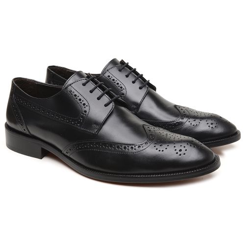 Sapato Masculino Derby Eleganza Preto Bernotte - E... - Bernotte