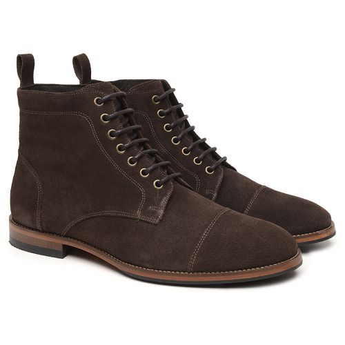 Bota Coturno Masculino Couro Cafe - renzo 3 - Bernotte