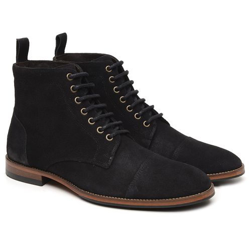 Bota Coturno Masculino Couro Preto - Renzo - Bernotte
