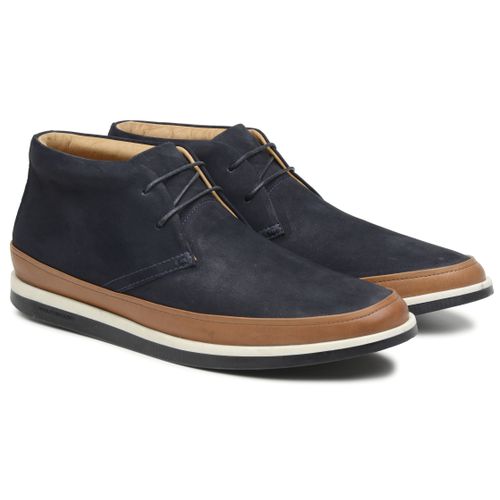 Bota Masculina Ankle Boot Couro Nobuck Azul Marinh... - Bernotte