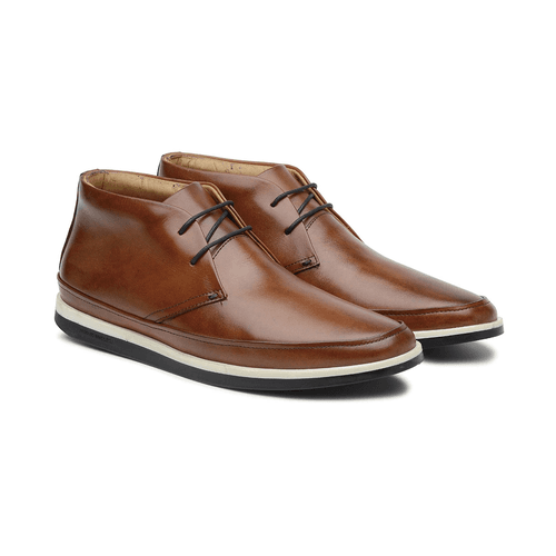 Bota Masculina Ankle Boot Couro Caramelo - Barbier... - Bernotte