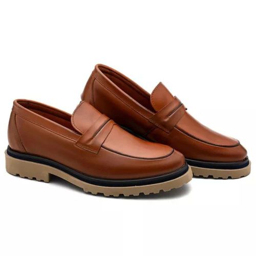 Sapato Casual Laoafer Masculino Couro Whisky - Nov... - Bernotte