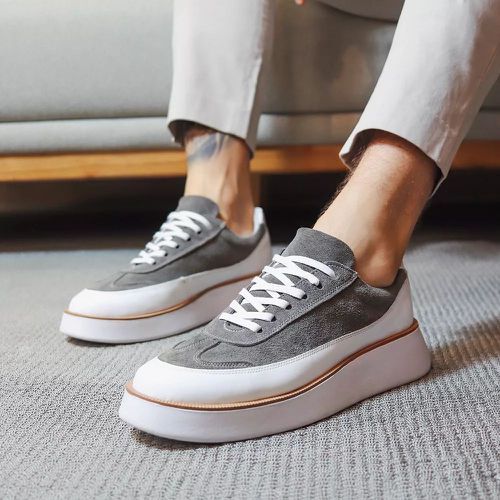 Tenis Casual Camurça Grafite Branco Oliver Bernott... - Bernotte