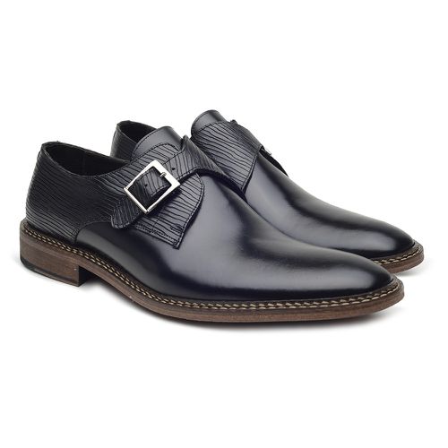 Sapato Masculino Monkstrap Ugo Preto - Ugo - Bernotte