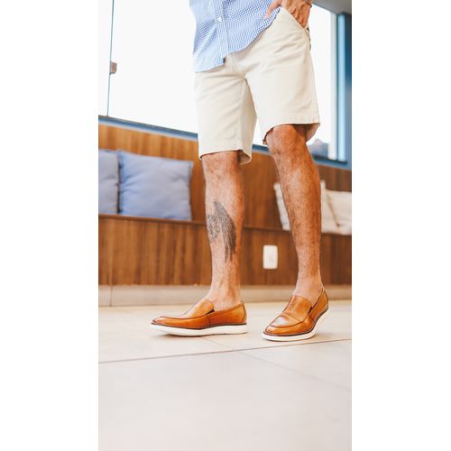 Sapato Casual Loafer Copa Whisky - Lino 1 - Bernotte