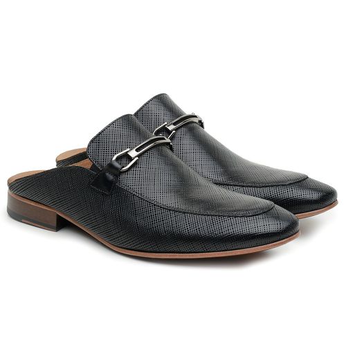 Mule Premium Masculino Couro Preto - PIER - Bernotte