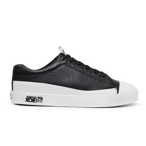 Tênis Masculino Casual Couro Preto/Branco Gael Ber... - Bernotte