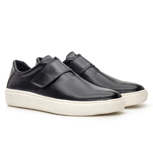 Tênis Casual Em Couro Preto Bernotte - Tomas - Bernotte
