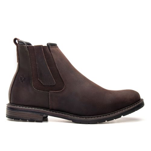 Botina Masculina Chelsea Casual Couro Legítimo Caf... - ROTA SHOES