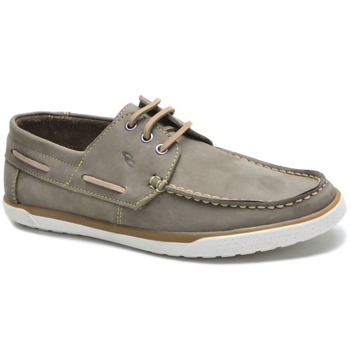 DOCKSIDE MASCULINO DE COURO NOBUCK MARFIM - G110 - ROTA SHOES