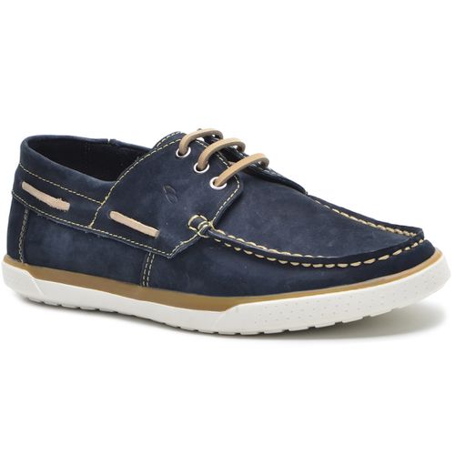 DOCKSIDE MASCULINO DE COURO NOBUCK AZUL MARINHO - ... - ROTA SHOES