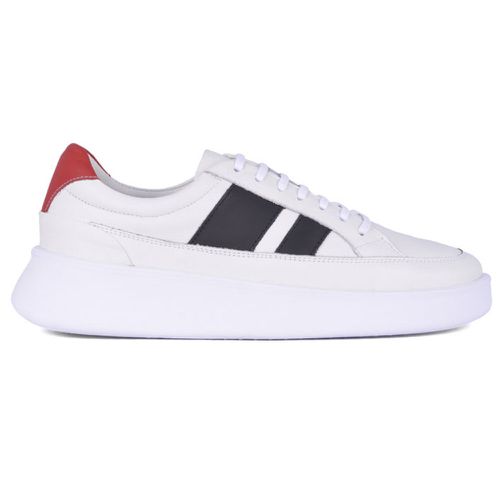 Tênis Masculino Casual Couro Legítimo Porto White ... - ROTA SHOES