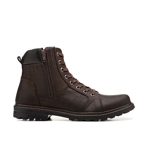 Coturno Masculino Estiloso em Couro Legítimo c/zíp... - ROTA SHOES