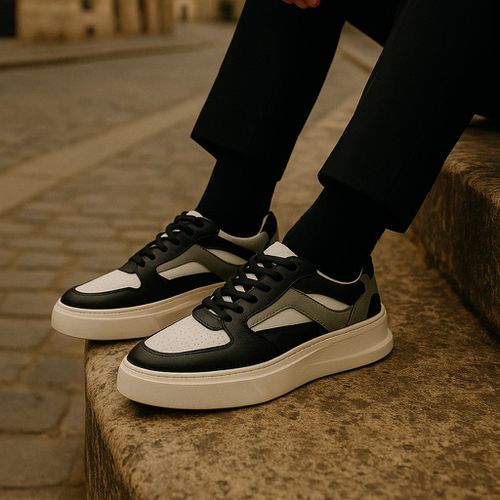 Tênis Sneaker Masculino Casual Couro Legítimo Yoko... - ROTA SHOES