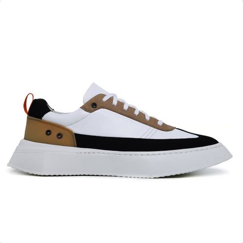 Tênis Masculino Casual Couro Legítimo Hollywood Br... - ROTA SHOES