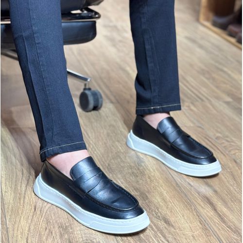 Loafer Masculino Casual Couro Legítimo Malásia Pre... - ROTA SHOES