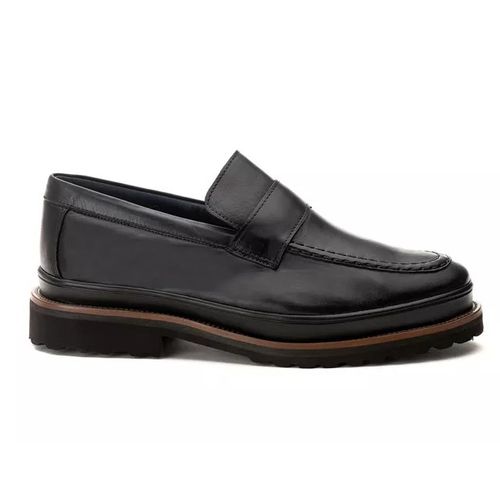 Sapato Masculino Social Loafer Couro Legítimo Preto