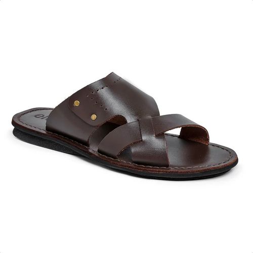 Chinelo Masculino Luxo couro legítimo havana - R3 - ROTA SHOES