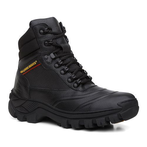 Bota Coturno Couro Legítimo Alabama Preta Masculin... - ROTA SHOES