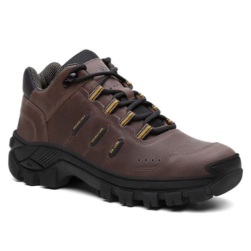 Tênis Couro Legítimo Café Malibu Masculino Confort... - ROTA SHOES