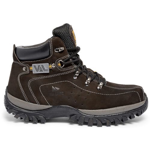 Bota Coturno Couro Legítimo Café Masculina Adventu... - ROTA SHOES