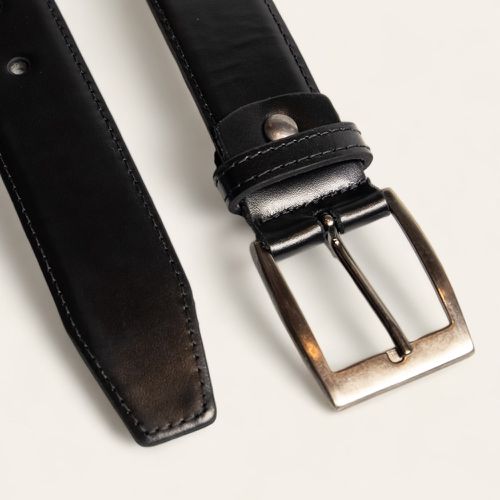 Cinto Social Com Costura Lateral Preto