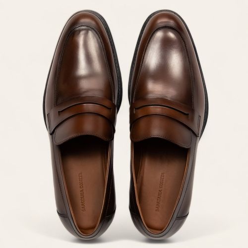 Sapato Social Penny Loafer Damasco
