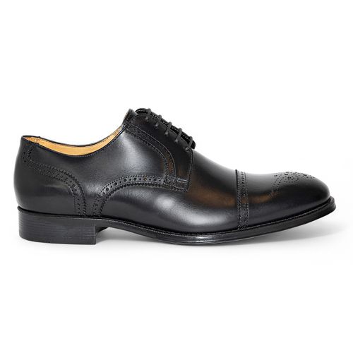 Sapato Social Derby Full Brogue Preto 