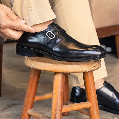 Sapato Social Monk Preto 