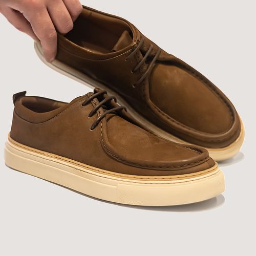 Casual Derby Wallabee Conhaque 